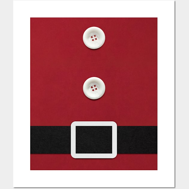 Instant Santa with Belt and Buttons Wall Art by eezeeteez